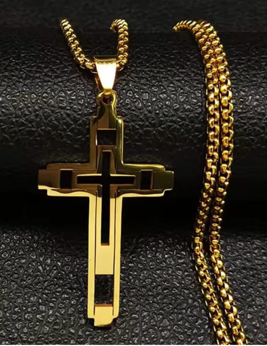Antonio Cross Chain Stainless Steel Non Tarnish